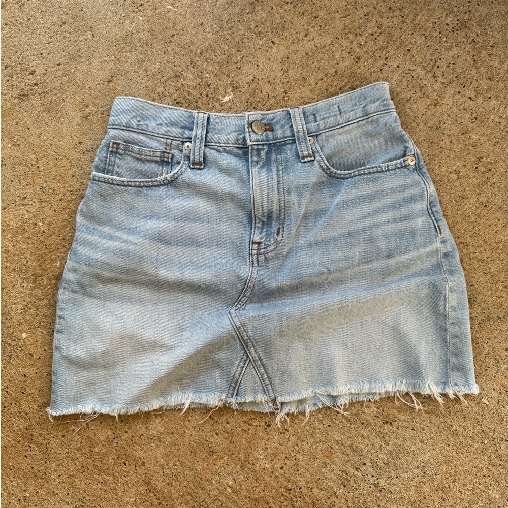 Madewell Rigid A-Line Denim Mini Skirt